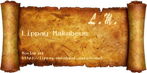 Lippay Makabeus névjegykártya